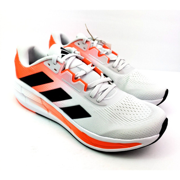 Adidas Questar 3 Mens Sz 11.5 White Solar Red Black Running Sneaker Shoes ID6315 - Picture 1 of 10